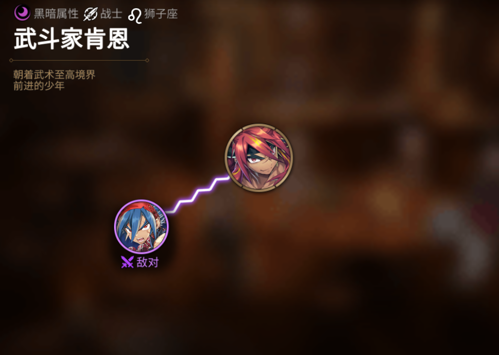 《第七史诗》武斗家肯恩人物关系图
